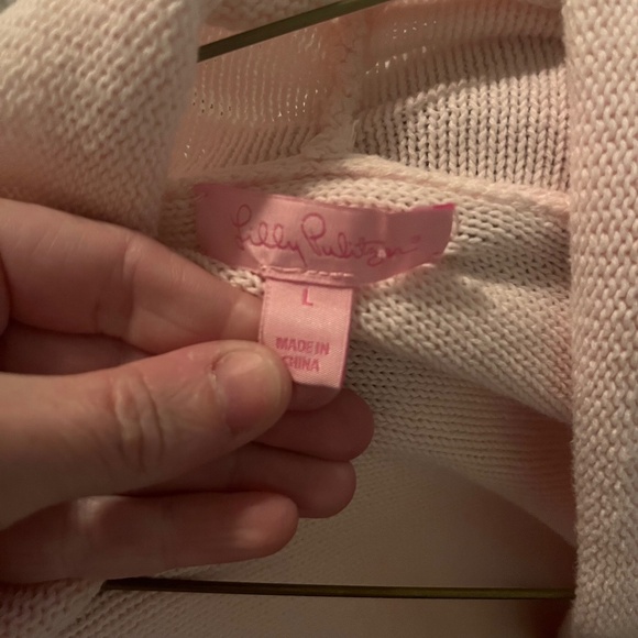 Lilly Pulitzer Women's Pink Long Sleeve Cardigan Size L - Picture 3 of 3